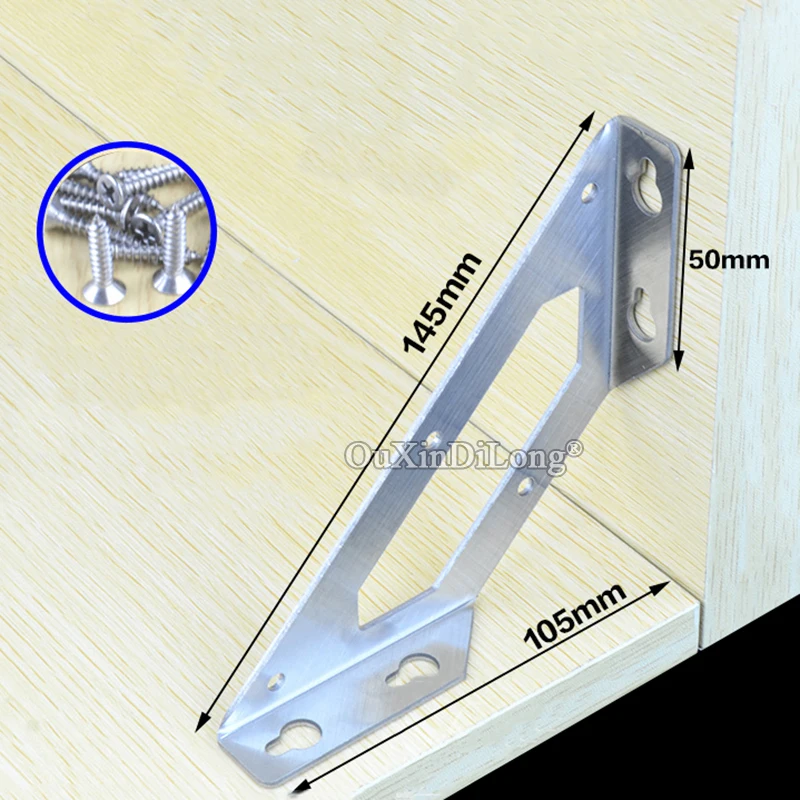 High Quality 4PCS Stainless Steel Multifuction Triangle Corner Braces