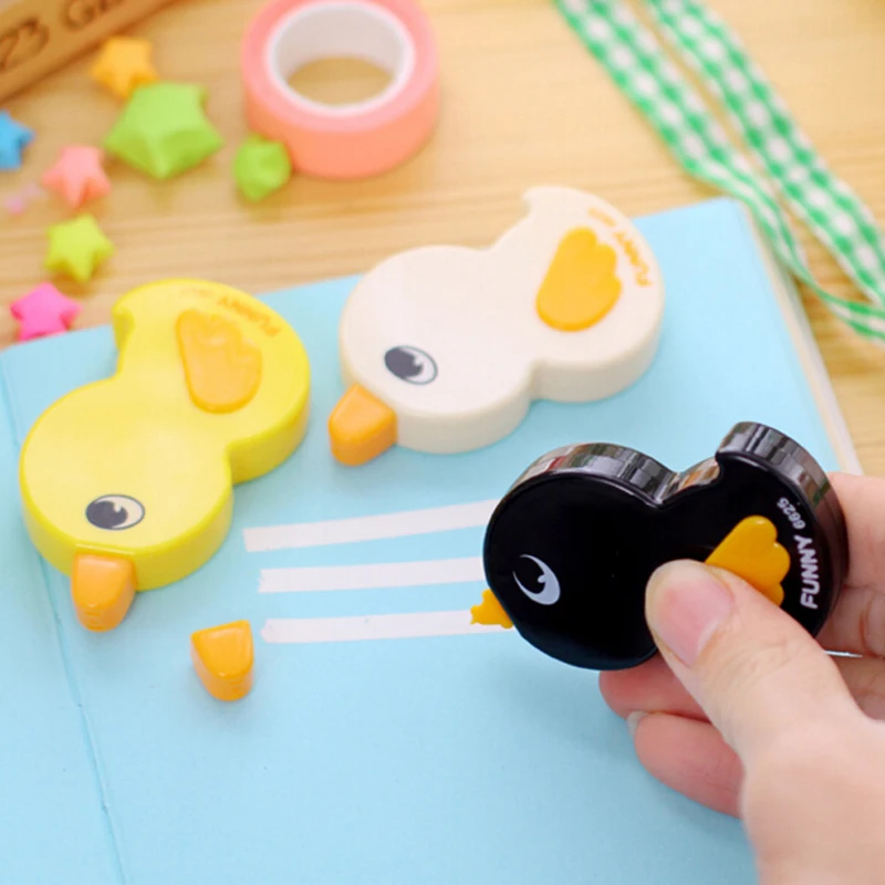 10 шт./лот Cute Duck Форма Коррекционные ленты stationerynovelty декоративные Корректирующая жидкость школы и офиса питания papelaria