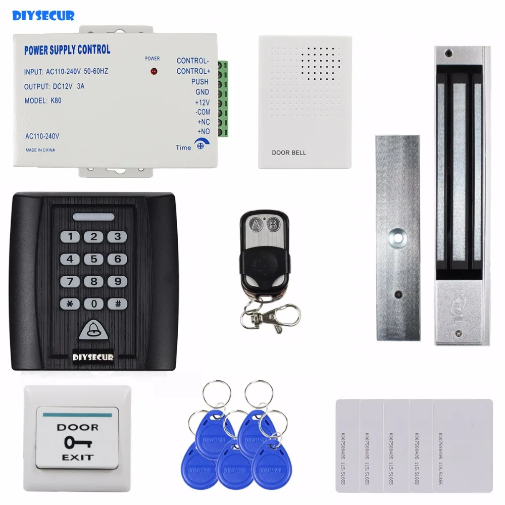DIYSECUR Remote Control Door Bell 280kg Lock 125KHz RFID