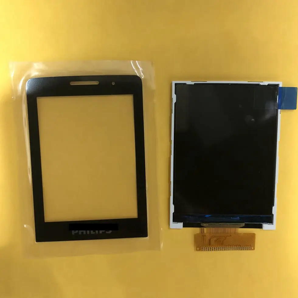 E570 LCD display screen for Philips E570 Cellphone Xenium CTE570 lcd screen glass lens 1