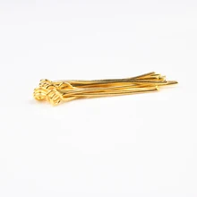 Jewelry accessories wholesale and retail Diy head pin and eye pin beads pin gold colour 16MM-70MM 100PCS have stock