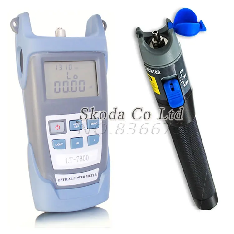 Free shipping Fiber optical power meter+1mw red laser Fiber Optical