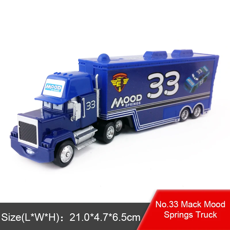 Mack No.33 Disney Pixar Cars 2 3 игрушки Молния Маккуин Джексон Storm Мак дядя грузовик 1:55 литья под давлением модели игрушечных автомобилей для Дети Детские подарки - Цвет: Mack No.33