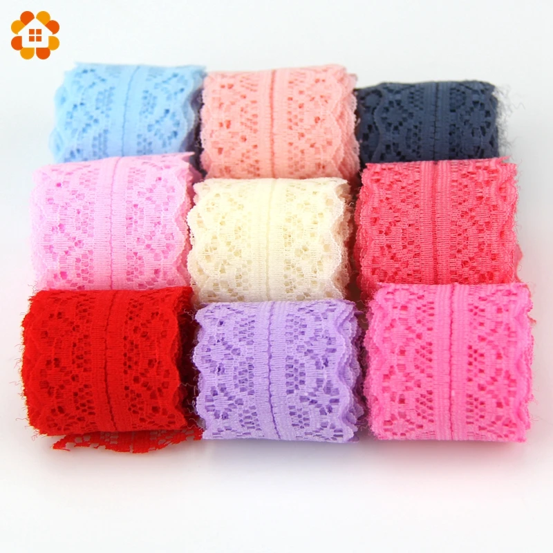 

10Yard/Lot (9m) New Selling Lace Ribbon Width 30MM DIY Embroidered Net Lace Trim Fabric For Sewing Wedding Decoration 9 Colors
