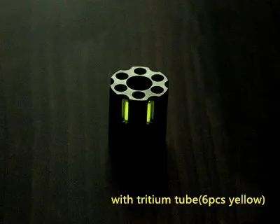 Титановый сплав нож бусины Паракорд подходит для шести тритиевых газовых трубок нож шнур веревка гаджет для использования на открытом воздухе EDC мульти инструменты молния голова - Цвет: Цвет: желтый
