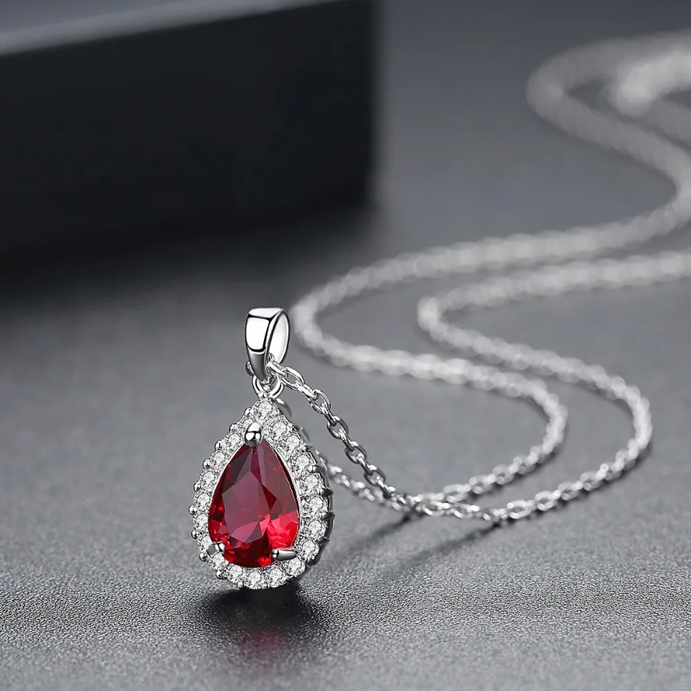 Luoteemi классический европейский Стиль ААА циркония Water Drop Neckalce CZ камень кулон высокое качество Цепочки и ожерелья украшения для свадьбы