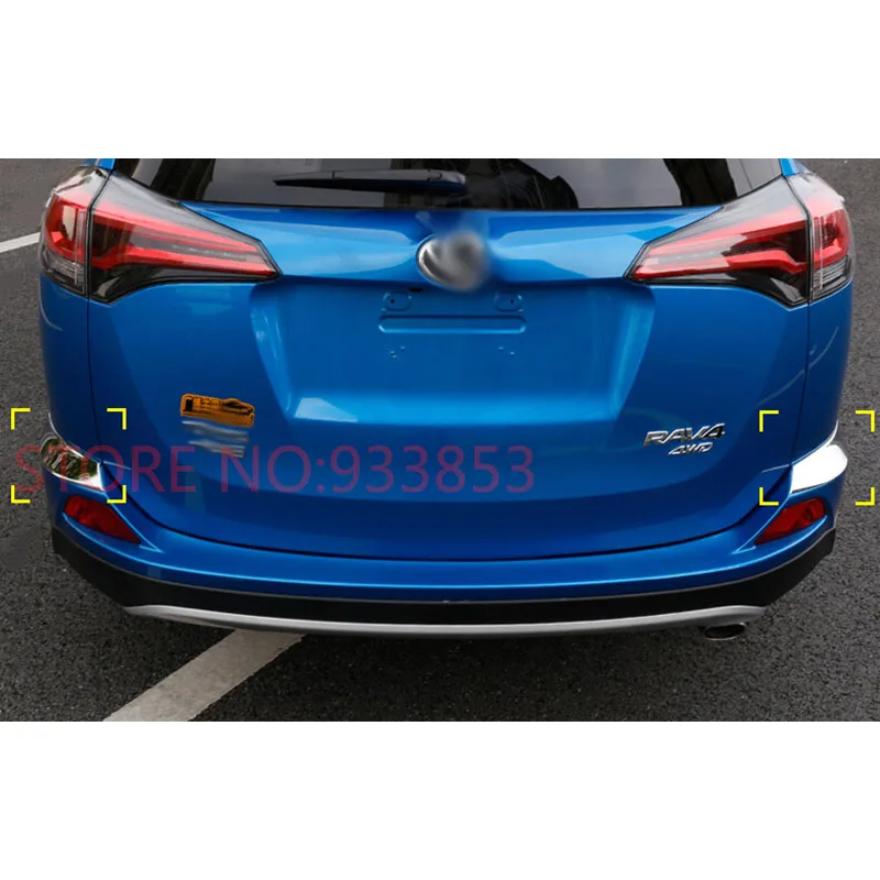 

2PCS/SET ABS Chrome Rear Bumper Corner Pretection Cover Trim For RAV4 2016