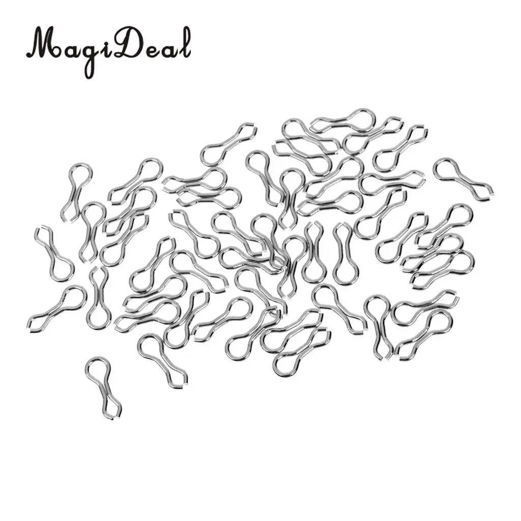 MagiDeal 50pcs Alloy Sinker Eyes Eyelets Lead Mold Fishing Lightweight and Portable Sea Fishing Swivels Tackle Accessories S/M/L