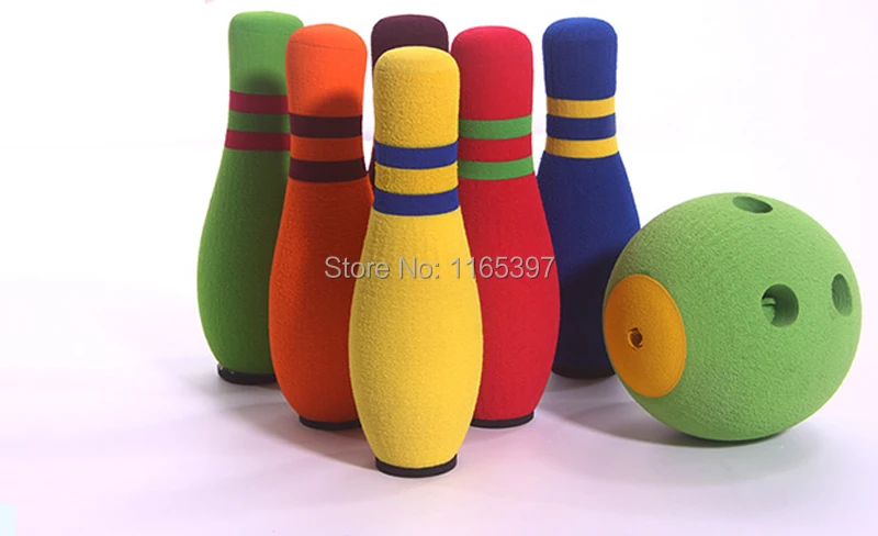 فريشيب 1 setsoft رغوة المطاط الاطفال الملونة البولينج مجموعة لعب الأطفال في سن المراهقة PE التدريب البدني فريق الرياضة النشاط لعبة لعبة