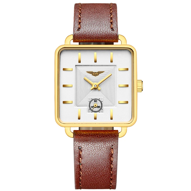 

GUANQIN GQ19041 watches men luxury brand Genuine fashion casual female square watch female leather retro female quartz watch