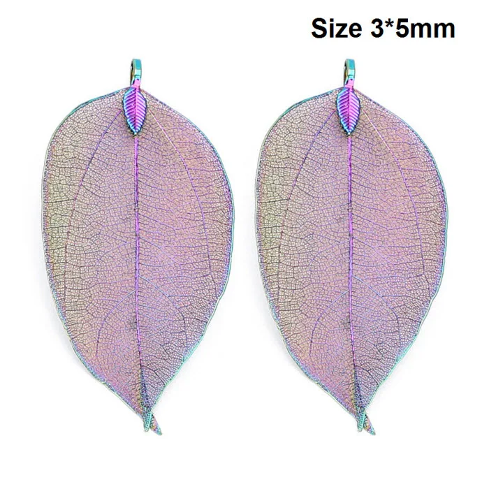 XINYAO 2 шт./лот, разные размеры, золотые металлические подвески в форме листьев, филигранные винтажные Плавающие Подвески с растениями для изготовления ювелирных изделий - Окраска металла: 3x5mm mixed color