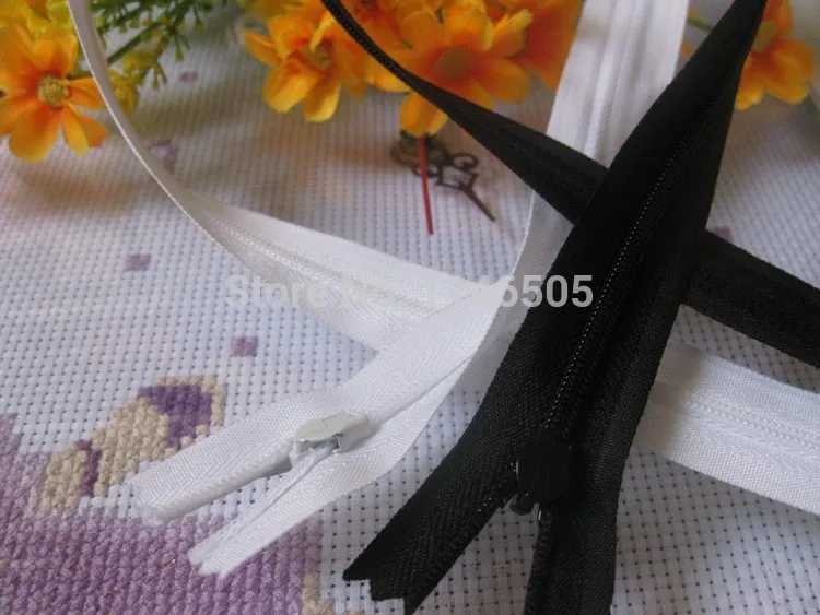 

Cheap price 3# invisible zipper for Sewing Quilt accessories,150 cm close end zipper 10 pcs/lot mix White and Black