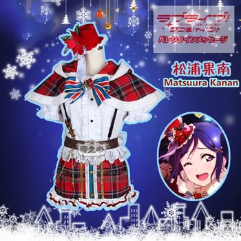 

Anime! Lovelive Sunshine Aqours Matsuura Kanan Christmas Albums Lolita Lovely Uniform Suit Cosplay Costume For Women Free Ship
