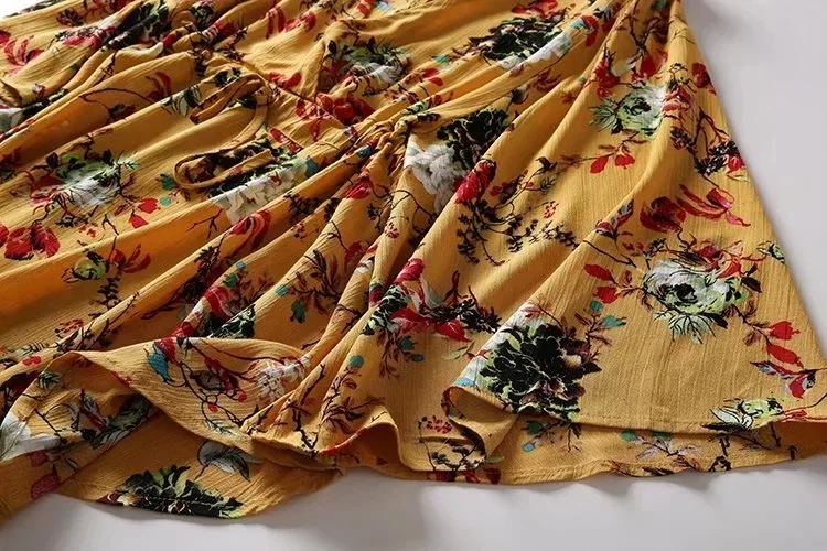 Semfri женская блузка рубашка Гавайский стиль топы Модный цветочный принт приталенная рубашка с длинным рукавом лето осень уличная блузка