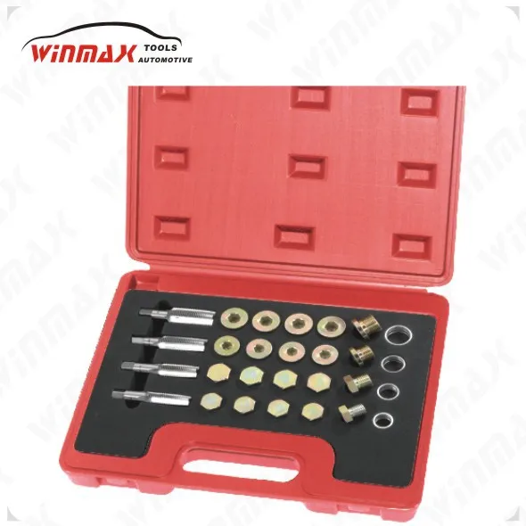 Winmax Oil Pan Thread Repair Set 24pc Stripped Broken Oil Drain Plugs