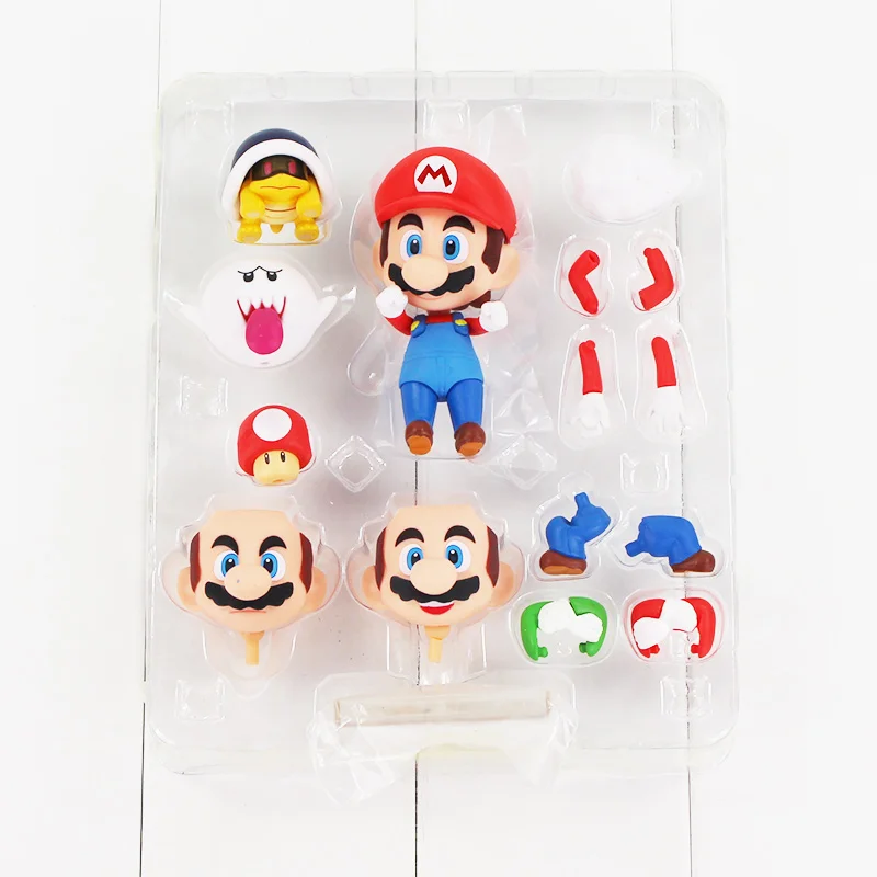 Nendoroid Super Mario Bros фигурка игрушки Марио 473 Луиджи 393 с жабой гриб Гумба призрак пуля отличная модель куклы для детей