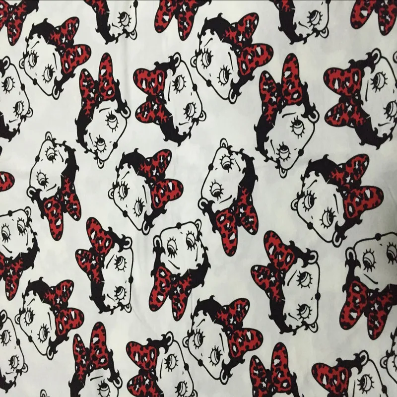 50*155 см мультфильм betty эластичность вязать лайкра ткани лоскутное отпечатки