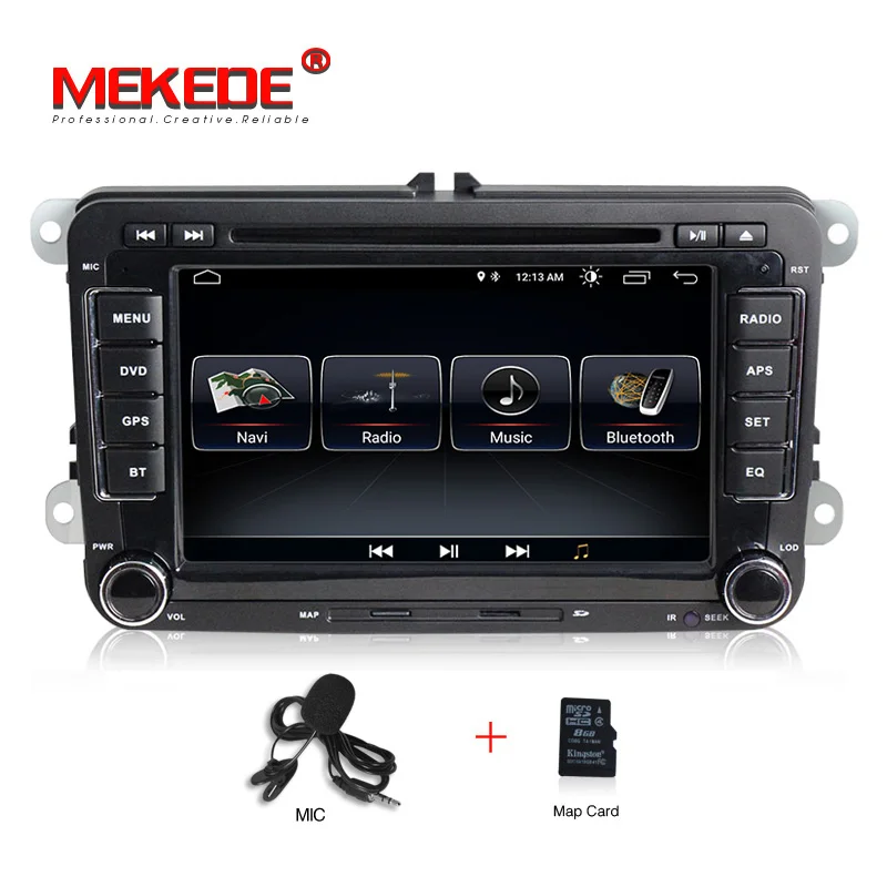 MEKEDE Автомобильный мультимедийный Android 8,1 Авторадио плеер для Golf/6/Golf/5/Passat/b7/cc/b6/SEAT/leon/Tiguan/Skoda/Octavia - Цвет: with model