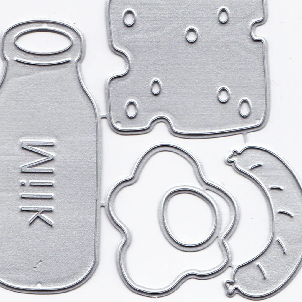 Breakfast Design Metal Cutting Dies Stencil Template for Photo Album Embossing Crafts DIY Wedding Birthday Party Card Making
