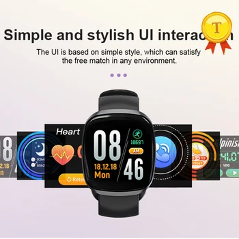 

New Bluetooth Smart Watch Waterproof Sleep Monitor Fitness Tracker Watch Full Screen Touch Heart Rate monitoring Sport Watch