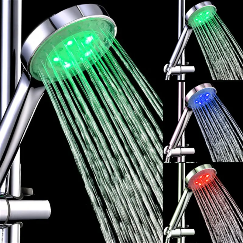 

LED Shower Hand Held Filter Shower Pressurize Saving Water Temperature Bathroom Led Shower Head 8008-A27