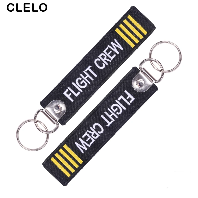 CLELO Flight crew Luggage tags Fashion Embroidery Bag tag with Keyring Key chain for Travel Luggage Label 3PC/LOT CLELO Flight crew Luggage tags Fashion Embroidery Bag tag with Keyring Key chain for Travel Luggage Label 3PC/LOT