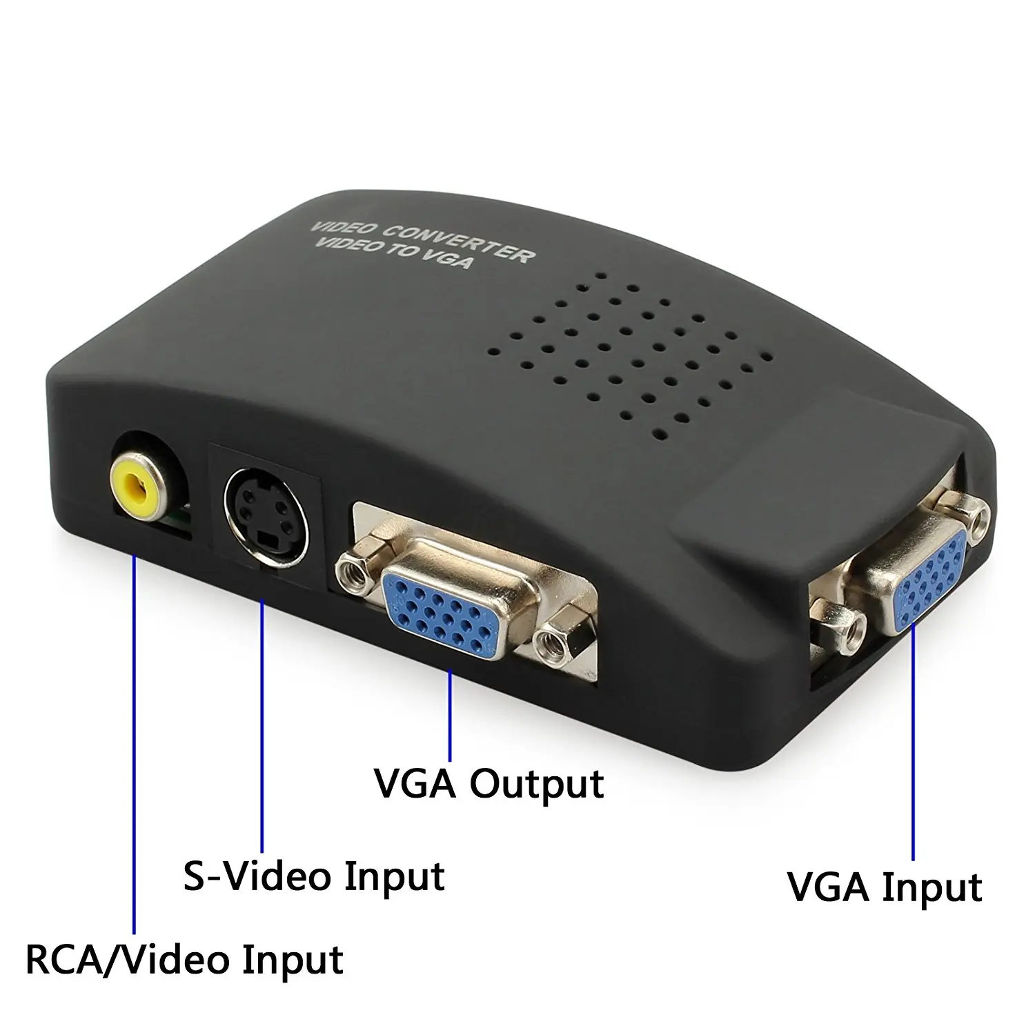 RCA композитный AV s видео в VGA конвертер коробка CCTV DVR ПК ноутбук к ТВ проектор вход