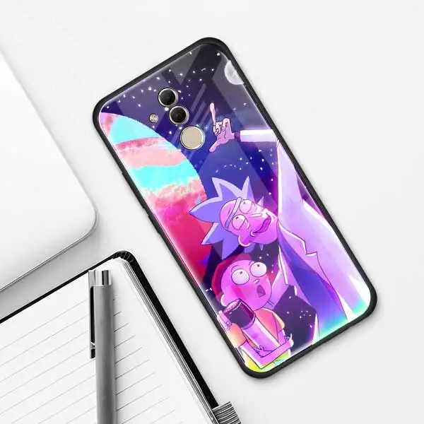 Чехол Rick and marty из закаленного стекла для huawei P30 Pro P10 P20 P30 Lite mate 10 20 Pro Honor 20 Pro 8X - Цвет: 014