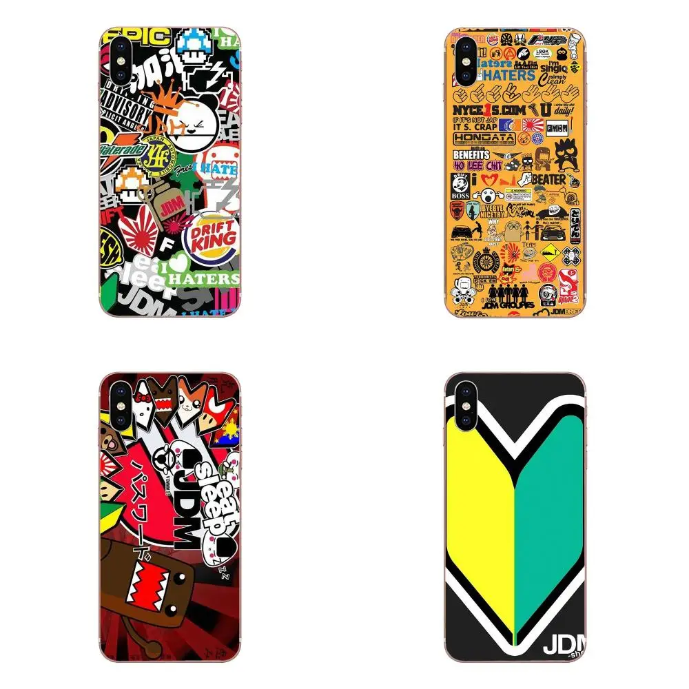 

For Galaxy Alpha Note 3 4 10 A10 A20 A20E A30 A40 A50 A60 A70 A80 A90 M10 M20 M30 M40 TPU Print Capa Japan Car Jdm Sticker Bomb