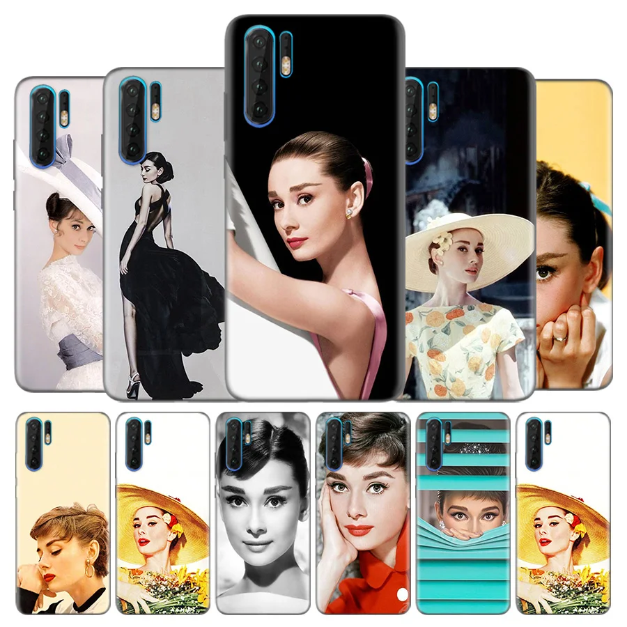 

Silicone Case for Huawei Mate 20 10 P30 P20 P10 P9 Nove 5 5i Pro Lite P Smart Z Plus 2019 Protective Couqe Cover Audrey Hepburn