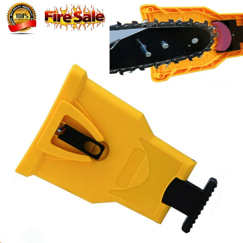 Chainsaw Teeth Sharpener PowerSharp Bar-Mount Chainsaw Chain Sharpening Tools Fast Grinding System Abrasive Woodworking Tools