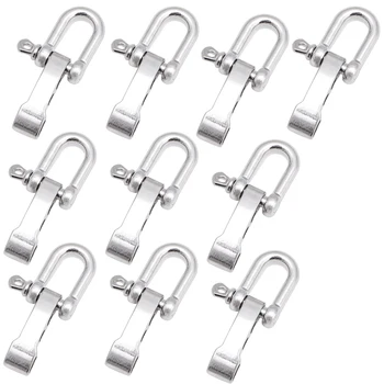 

10Pcs U Shape Zinc alloy Adjustable Shackle Rope Paracord Bracelet Buckle