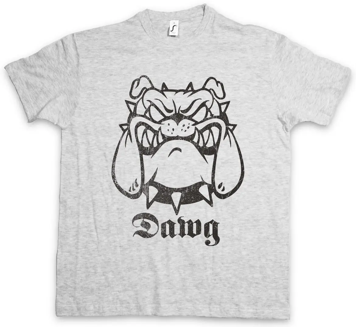 Dawg T Shirt Bad Dog Bullterier Pitbull Fight Combat Attack Chain