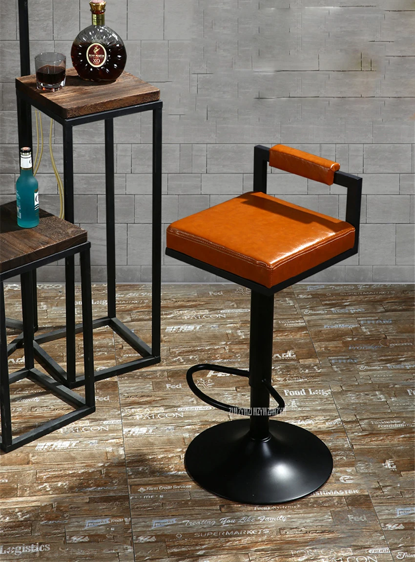 10 цветов Современная вертящаяся барная табуретка высота регулируемый стержень стул с подставкой для ног пневматический кофе счетчик