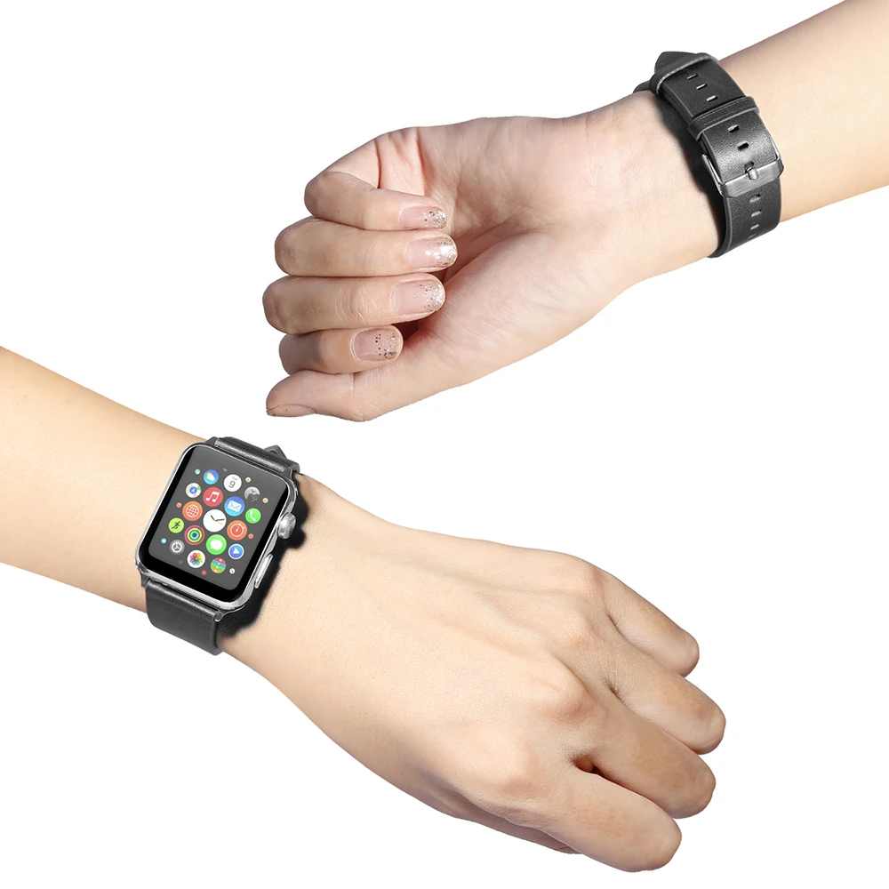 Коровья кожа ремешок для наручных часов Apple watch 38 мм 40 iwatch 5 4 42 44 Новый ручной apple