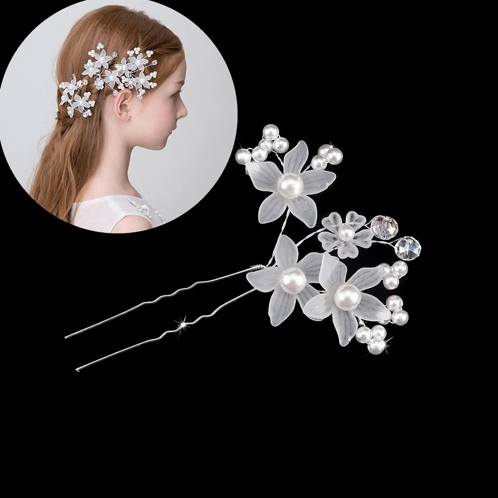 

Wedding Flower Hairpin Romantic Elegant Hair Clip Women Girls Beautiful Headdress Plait Barrette Vine Accessories