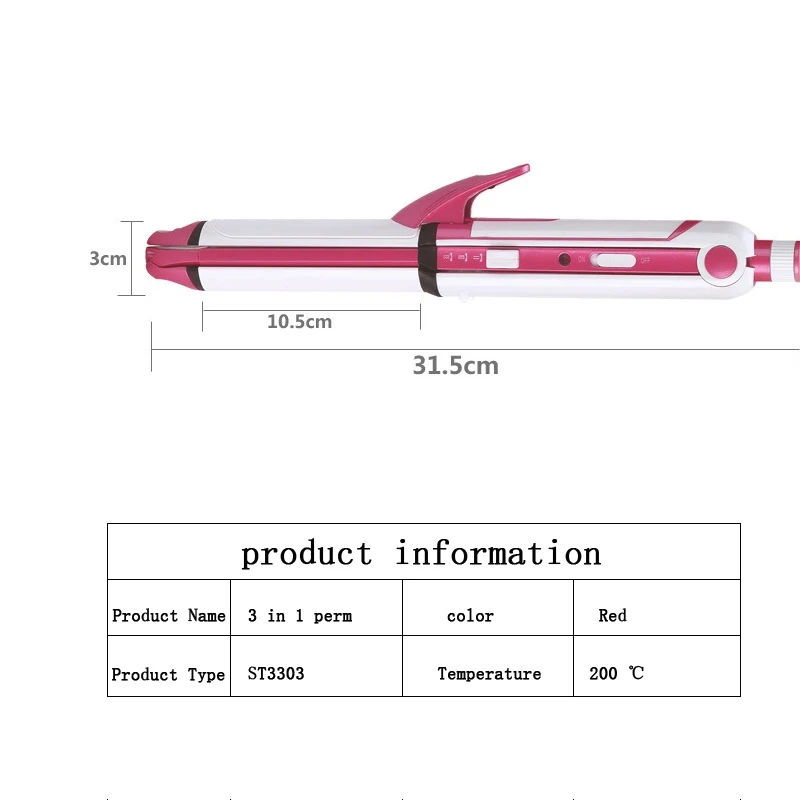 Волосы бигуди 3 в 1 выпрямитель для волос ЕС Plug щипцы для завивки волос Многофункциональный гофрированного Flat Iron кукуруза пластина с подогревом ролик