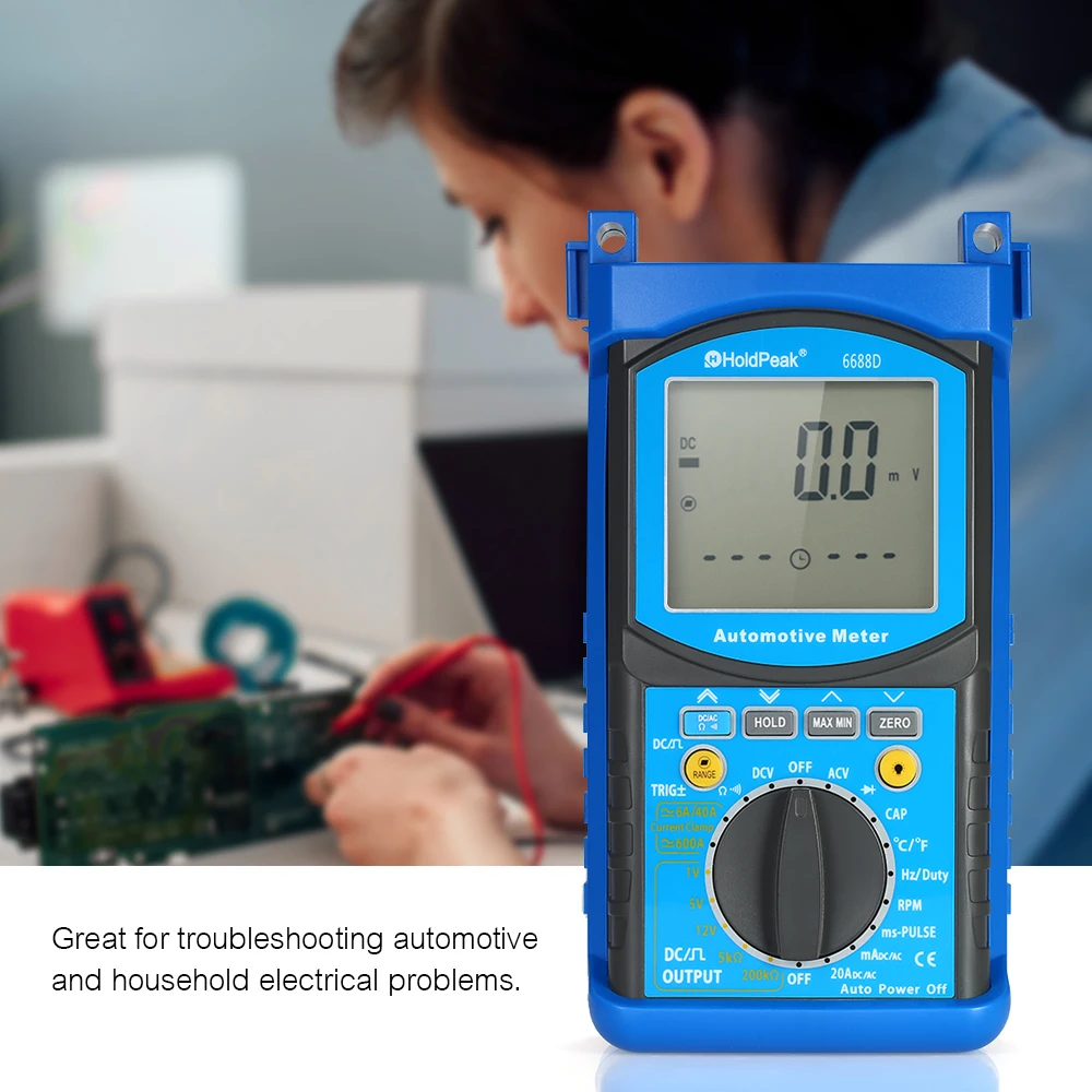 

Voltmeter Ammeter Multimeter HoldPeak LCD Digital Automotive DC/AC Voltage Current Meter Capacitance Resistance Diode Tester