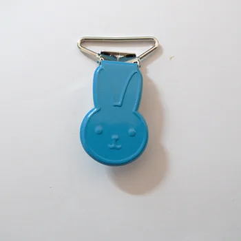 

25pcs 1'' 25mm #14 AQUA BLUE COLOR Rabbit Bunny Shape Suspender Clips