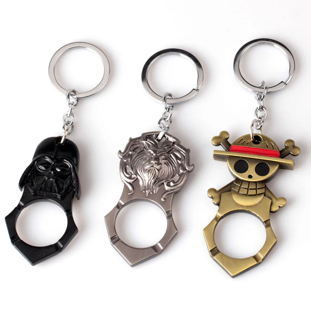 

2019 Hot Anime Keychain Star Wars Key Chain One Piece Bottle Opener Keyring Summer Wine Bottle Opener Of Alloy llaveros Jewelry