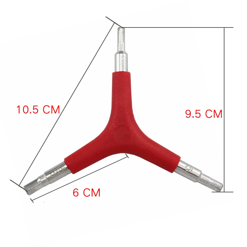 RED LAND Bicycle Bike 3-Way Handle Hex Trigeminal 4mm 5mm 6mm Y Type Socket Wrench RED LAND Bicycle Bike 3-Way Handle Hex Trigeminal 4mm 5mm 6mm Y Type Socket Wrench