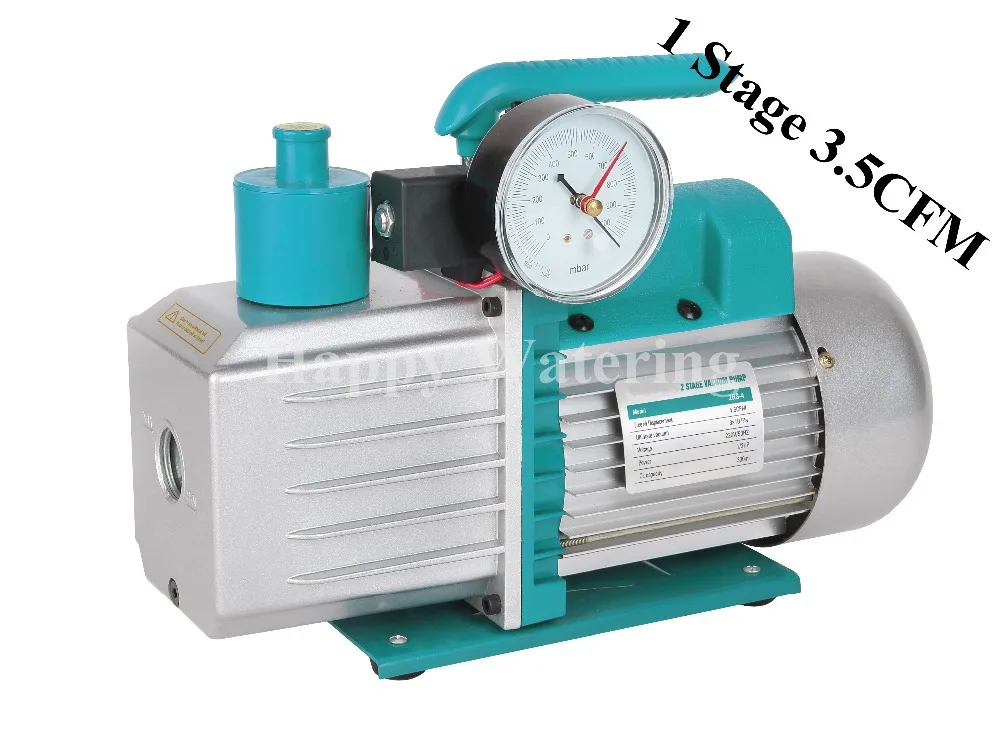 Single Stage 3.5CFM 1/3HP Rotary Vane 220V/50HZ Refrigerator Oil Vacuum Pump Deep HVAC Tool AC