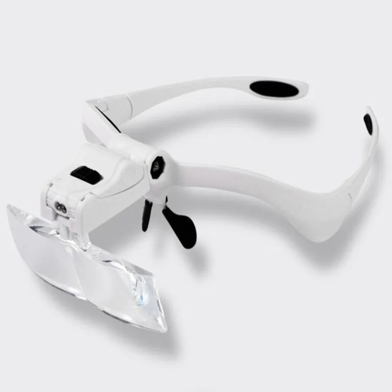 

1.0/1.5/2.0/2.5/3.5X Adjustable 5 Group Lens Loupe LED Light Headband Magnifier Glass LED Magnifying Glasses With Lamp