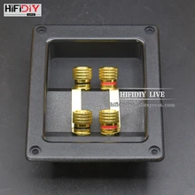 HIFIDIY живого провода Кабельный разъем/акустические комплектующие клеммы акустические коробки оболочки 4 медных связывания пост(установить в отверстие 94x74 мм