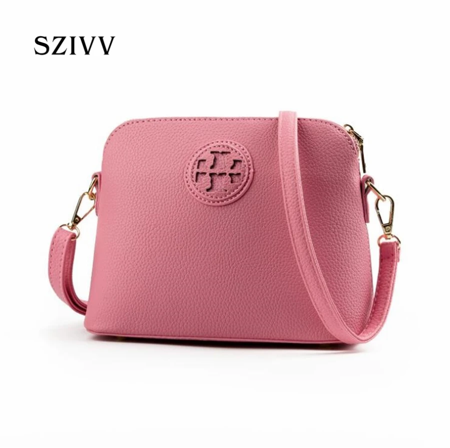 

2018 Women shell bag female summer Shoulder Bags PU Leather Quality Ladies pink Bags messengers Bags