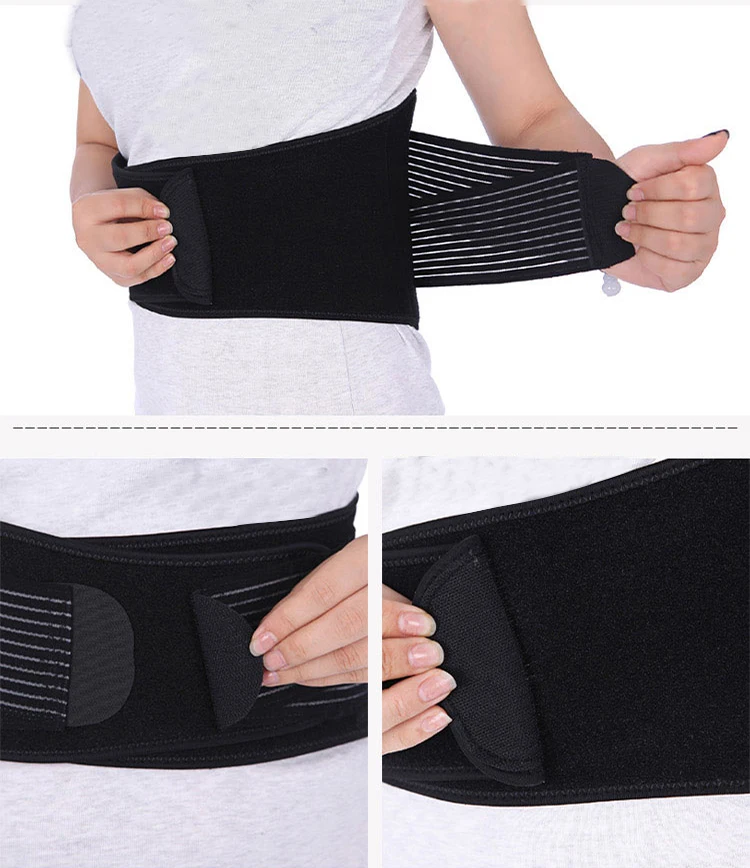 New Back Support Lumbar Brace Belt Adjustable Double Pull Lumbar