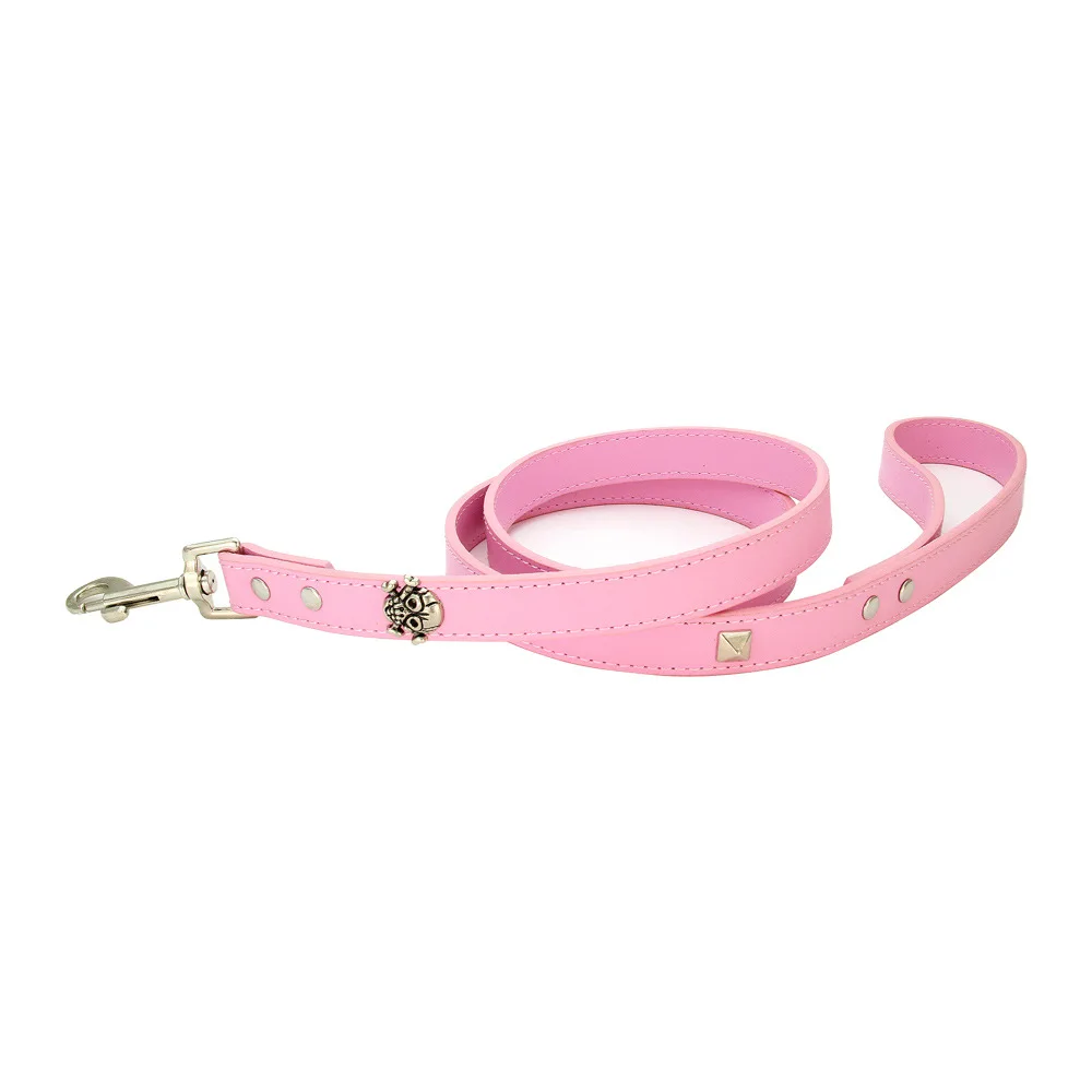 Продукты для собаки поводок для маленьких и крупных собак поводок PU поводок для собак шнурок-веревка домашних животных поводок для бега поводок - Цвет: pink