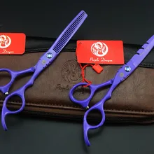 506# верхние 6,0 дюймовые фиолетовые Парикмахерские ножницы JP 440C 62HRC ножницы для дома и салона