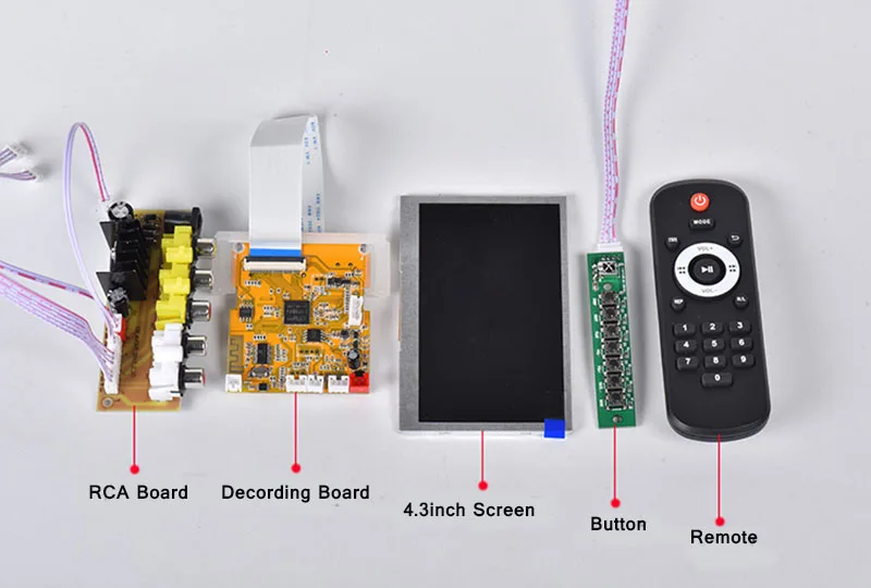 DC9-12V 4,3 дюймовый ЖК-модуль декодера без потерь Bluetooth DTS FLAC APE AC3 WAV MP3 MP4/MP5 HD видео декодирование доска