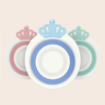 

Portable Folding Baby Wash Basin Plastic Footbath Baby Crown Design Silicone Bathroom Baby Washbasin Bathroom Supplies Container